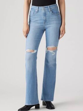 Levi’s 726 High Rise Flare ripped Jeans